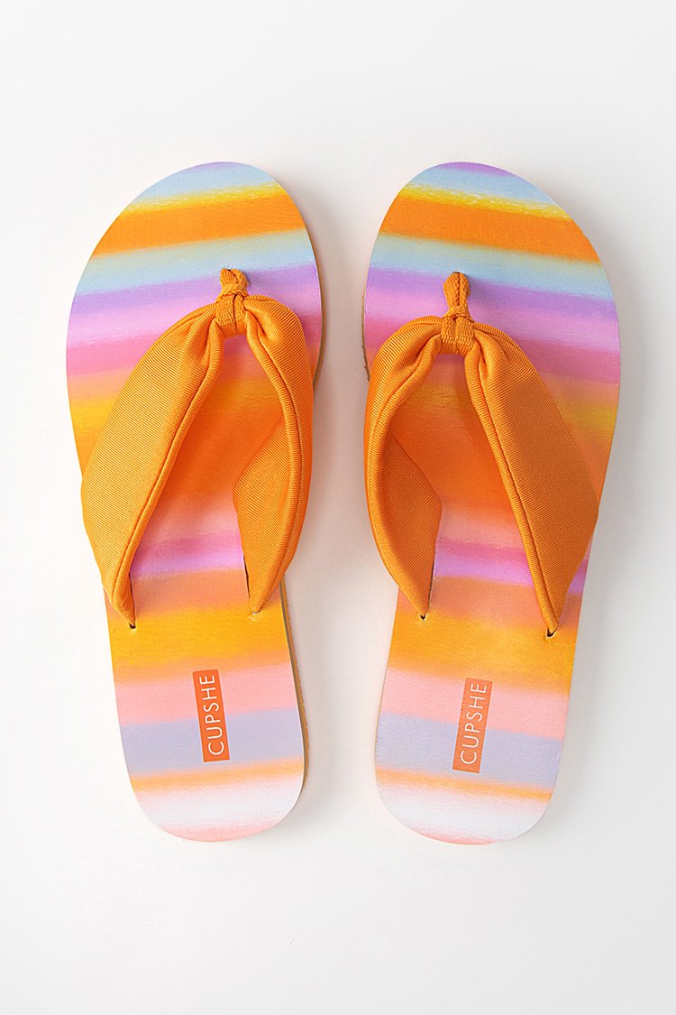 Tanga-Zehentrenner-Sandalen mit Ombrédruck