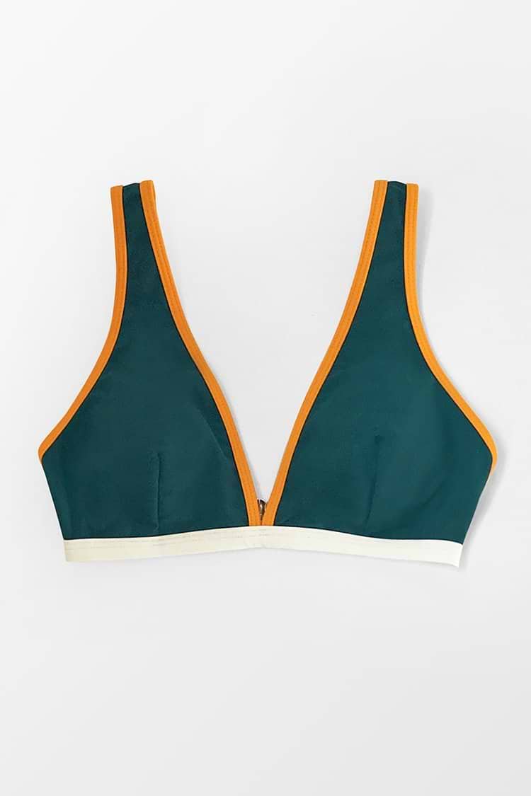 Haut de bikini élégant à col en V