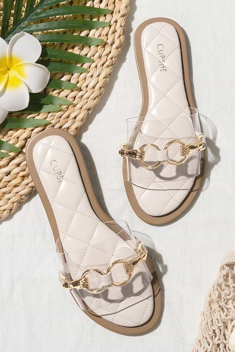 Luxe Ring Linked Slide Sandals