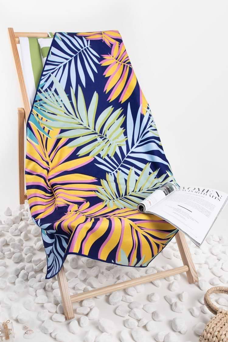 Serene Leafy Beach Blanket
