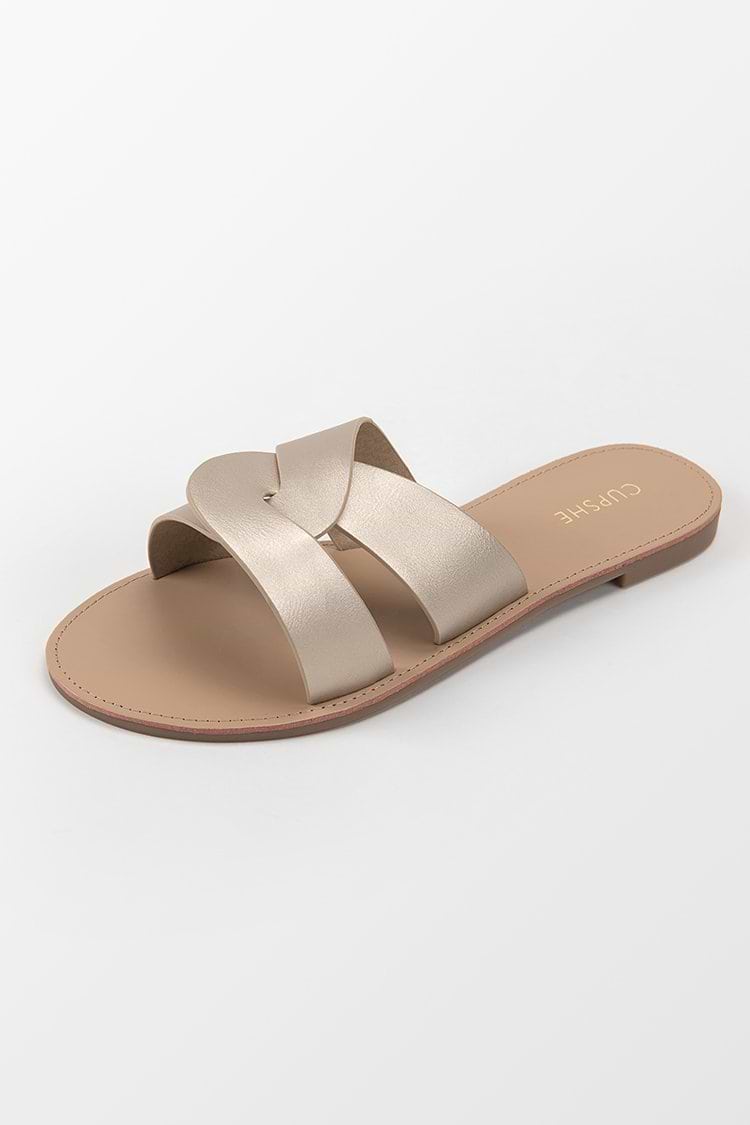 Sunbeam Cross Strap Slide Sandals
