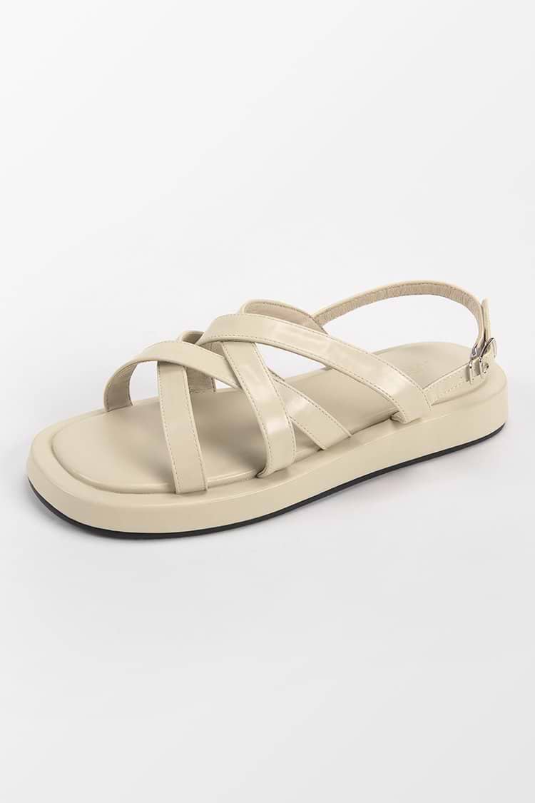 Vineyards Crisscross Strap Ankle Buckle Sandals