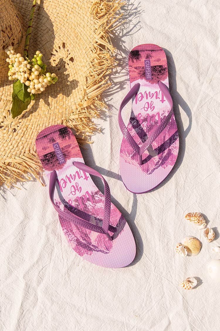 Montana Landscape Print Flip Flops