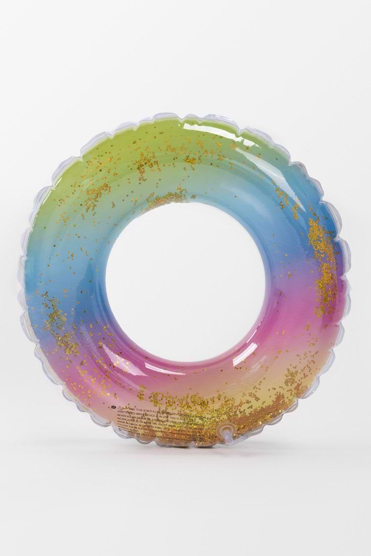 Rainbow Sherbet Kids Inflatable Swimming Ring