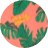 Lauryn Tropical Tie Shoulder Slip Dress