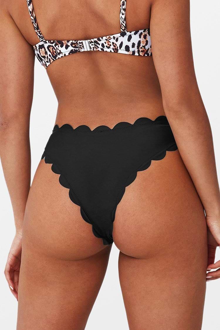 Lara Scalloped Trim Bikini Bottom
