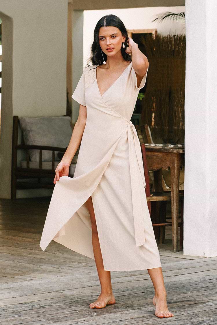 Harleigh Wrap Tie Waist Dress
