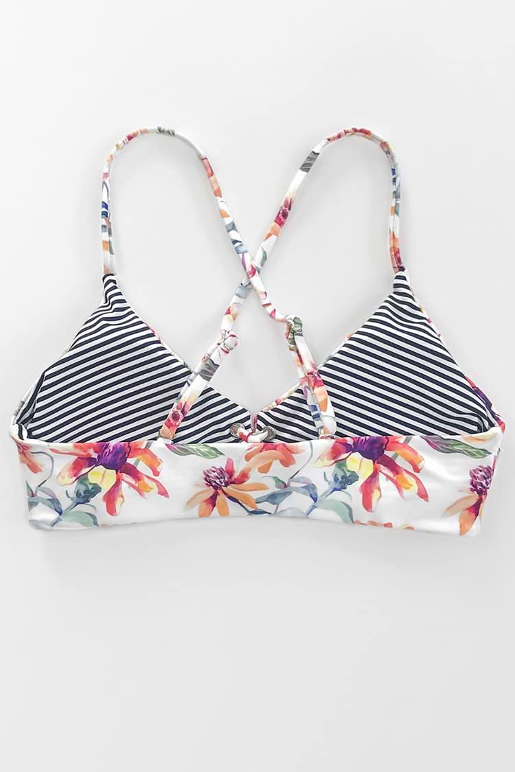 Bikini-Oberteil mit Blumen-Muster