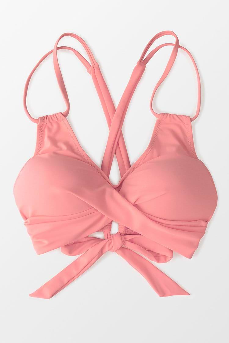 Haut de bikini pêche à fronces