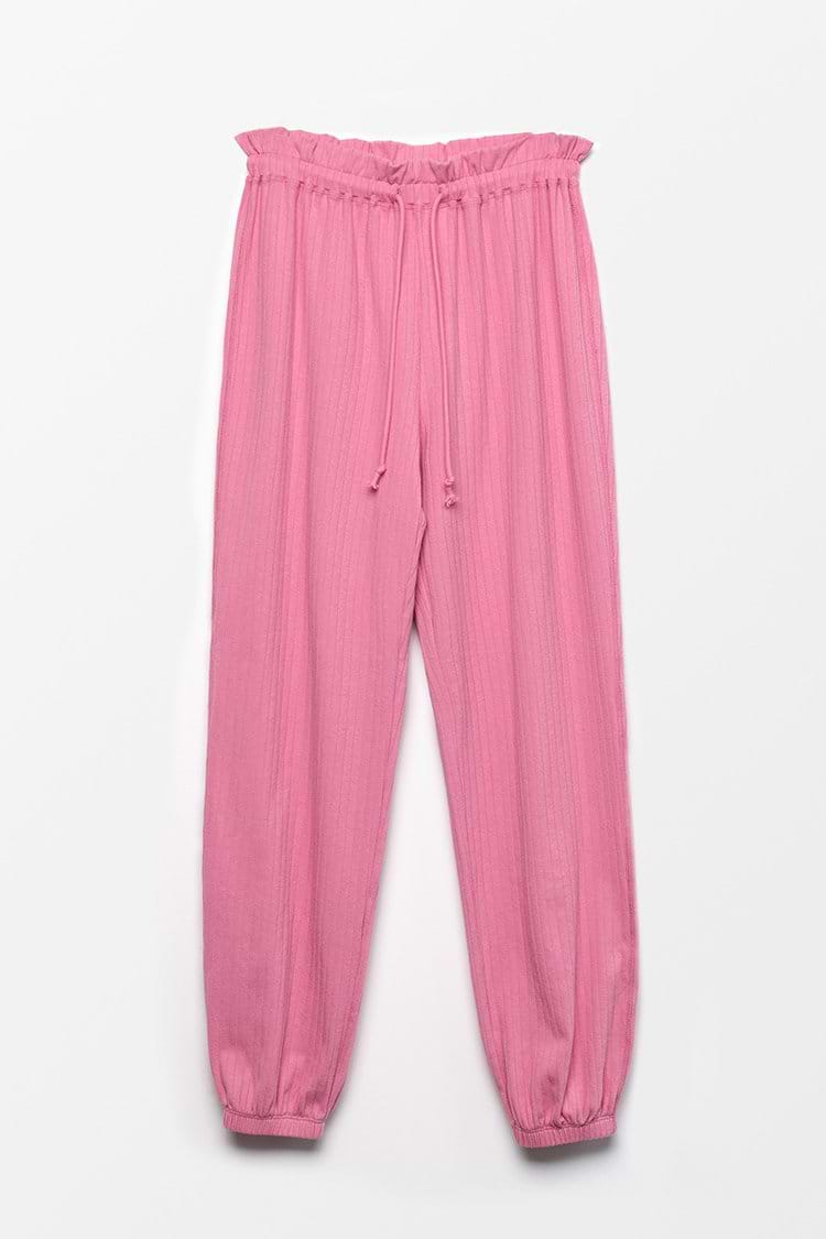 Plume Pink Drawstring Waisted Sweatpants