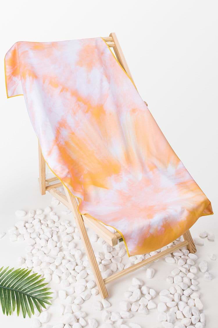 Orange Sorbet Tie Dye Beach Blanket