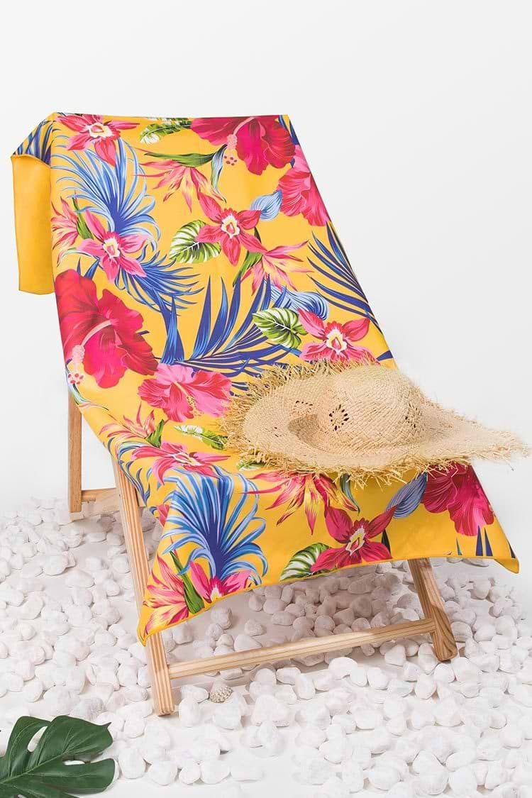 Marigold Floral Beach Blanket
