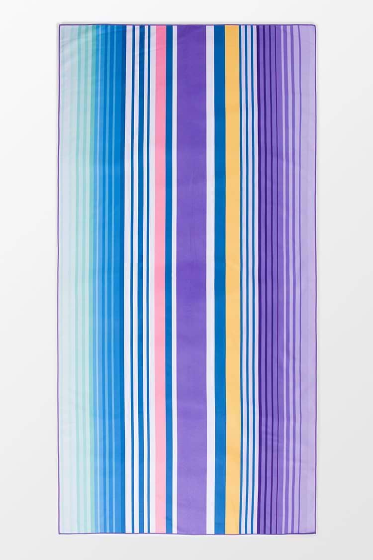 Fuschia Striped Beach Blanket