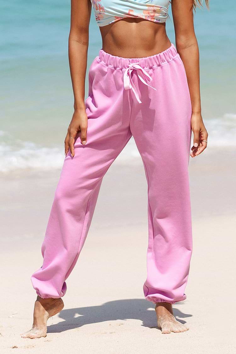 Midnight Pink Drawstring Waist Sweatpants