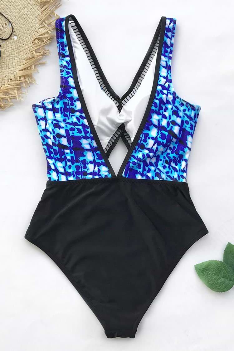 Blue Danube Tie-dye One-piece Swimsuit