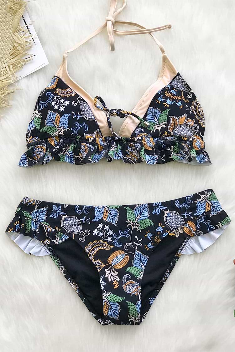 Banana Bay Bikini With Ruffles