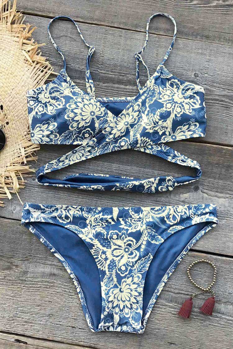 Seaside Wind Chime Floral Bikini Set