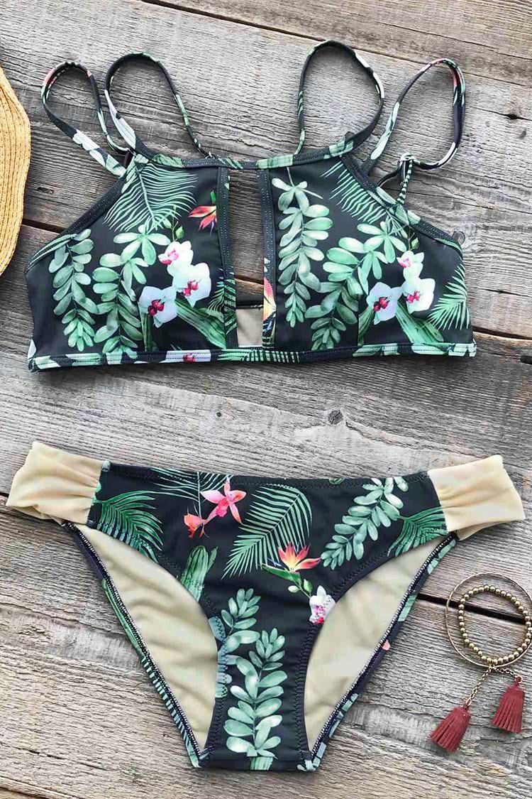 Through the Waterfall Floral Bikini Set