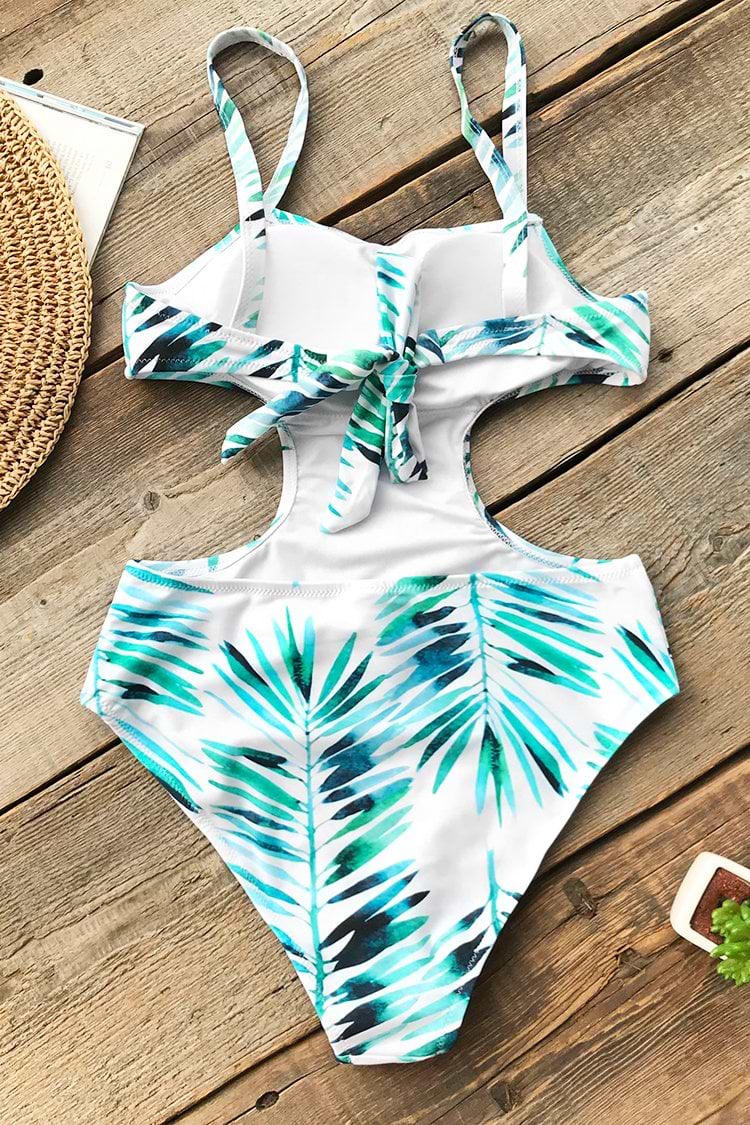 Bamboo Leaves One-Piece Swimsuit