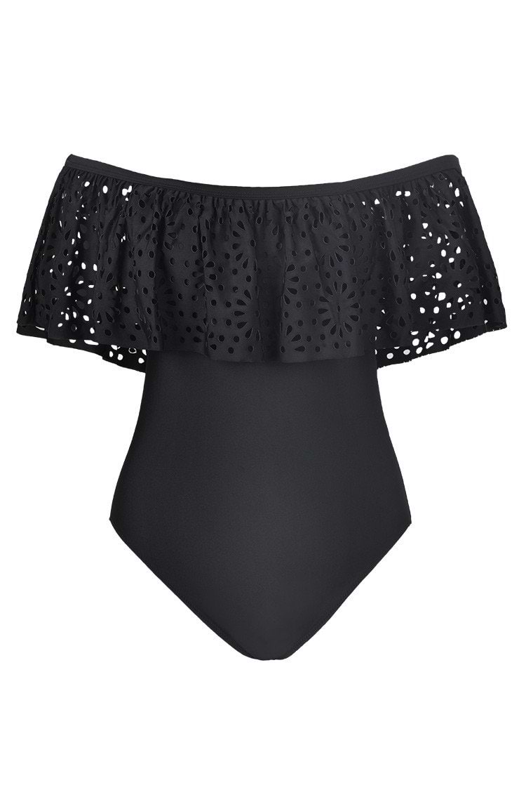 Black Magic Falbala One Piece Swimsuit