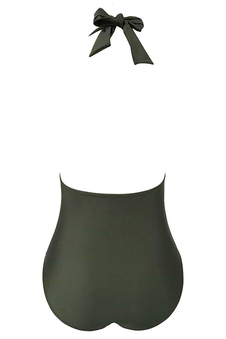 I Like You Halter One-piece Swimsuit