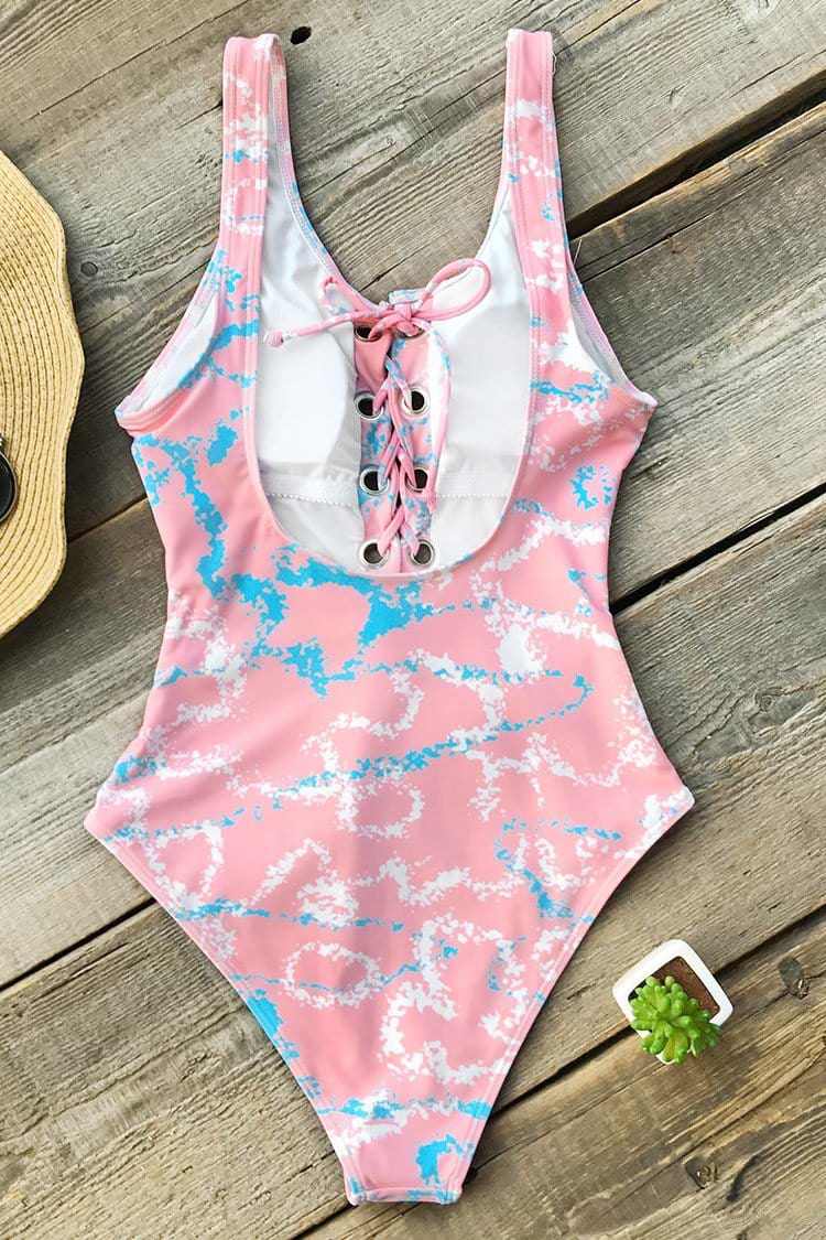 Romantic Life Backless One-piece Swimsuit
