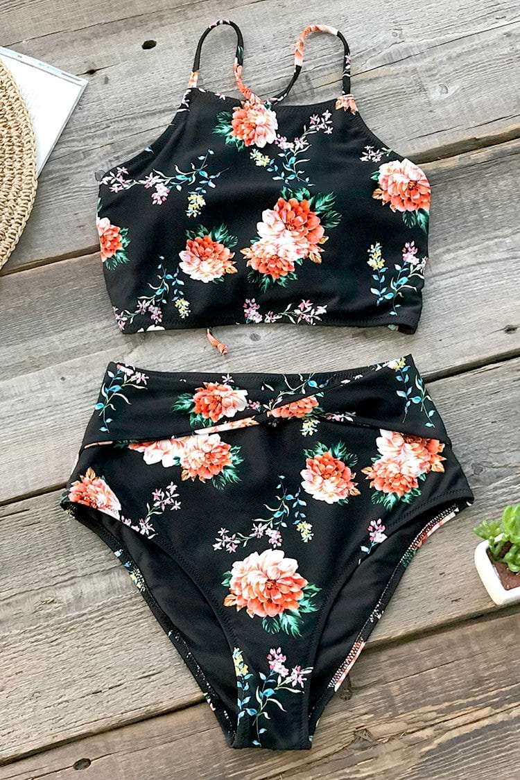 Orange Blossom High-waisted Bikini
