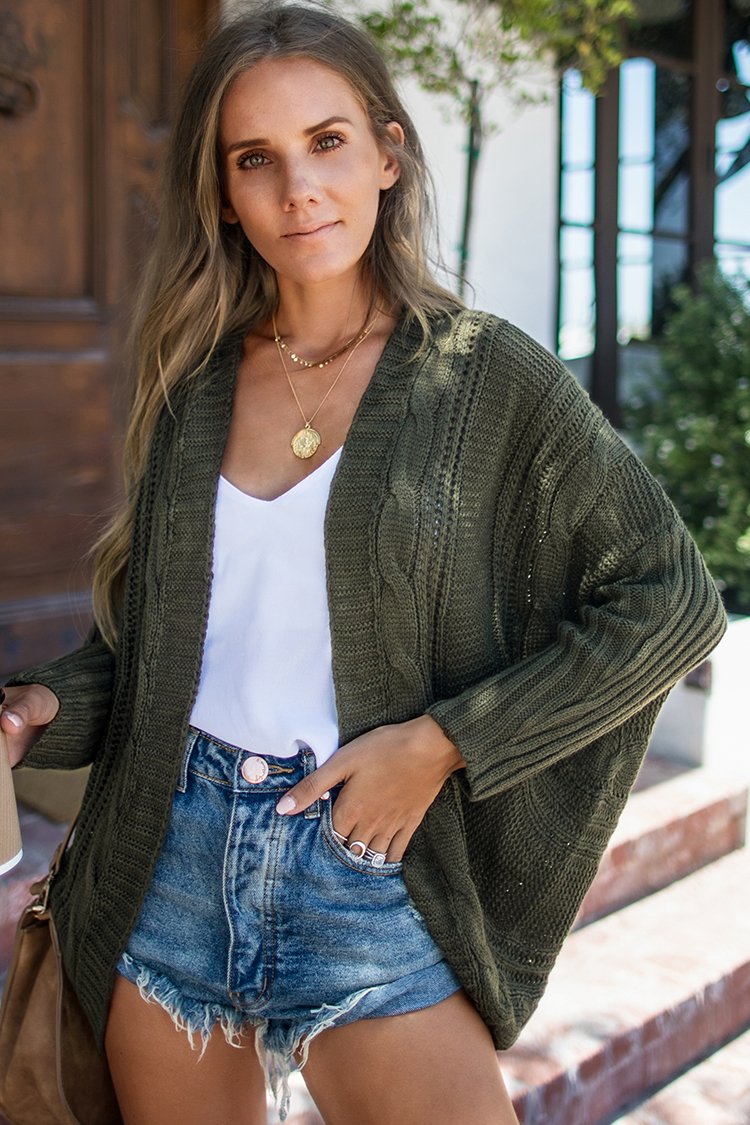 Olive Green Cardigan