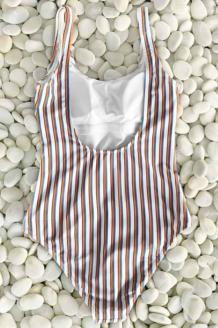 Follow My Heart Stripe One-piece Swimsuit