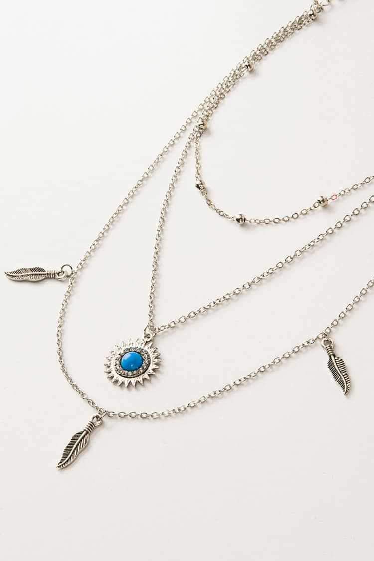 Silver Boho Layered Necklace