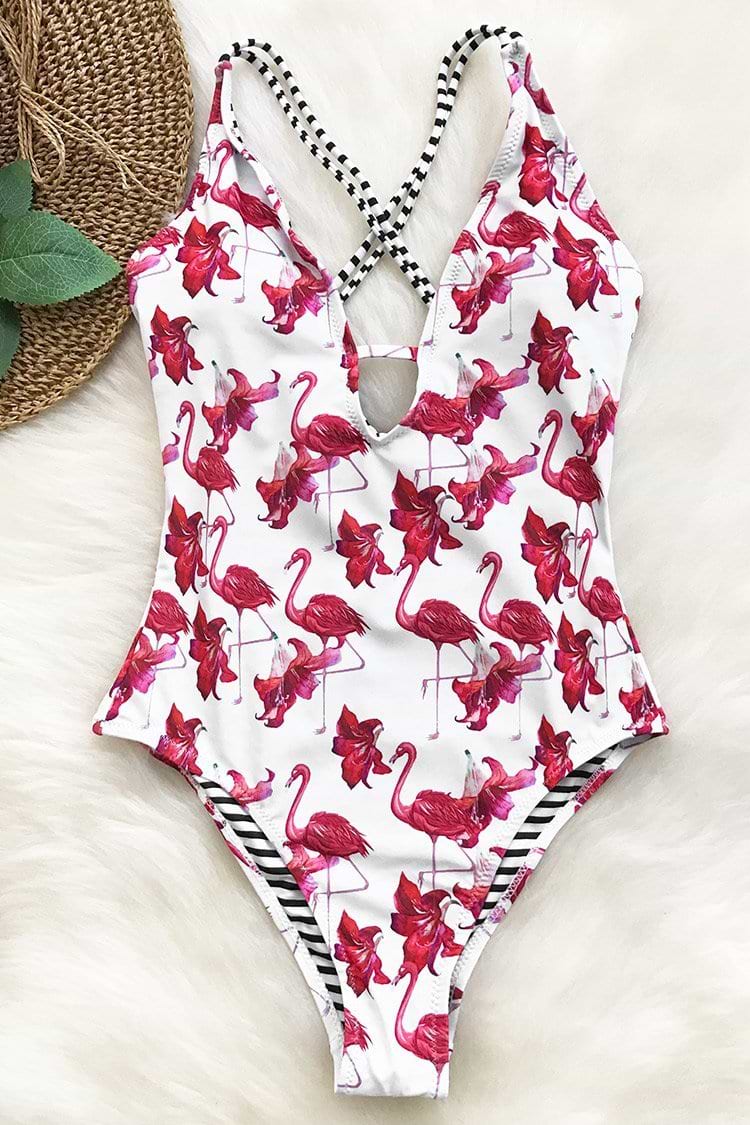 Free To Fly Print One-piece Swimsuit