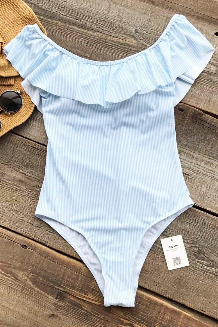 First Kiss Stripe One-piece Swimsuit
