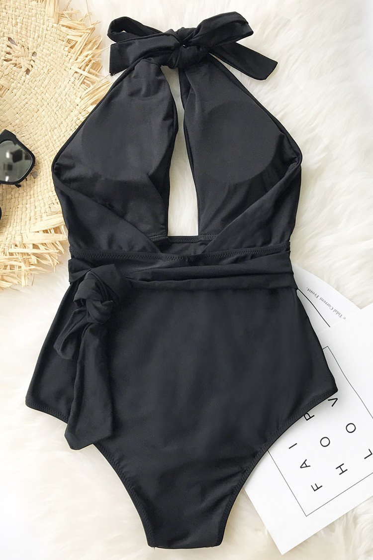 Eternal Mystery Solid One-piece Swimsuit