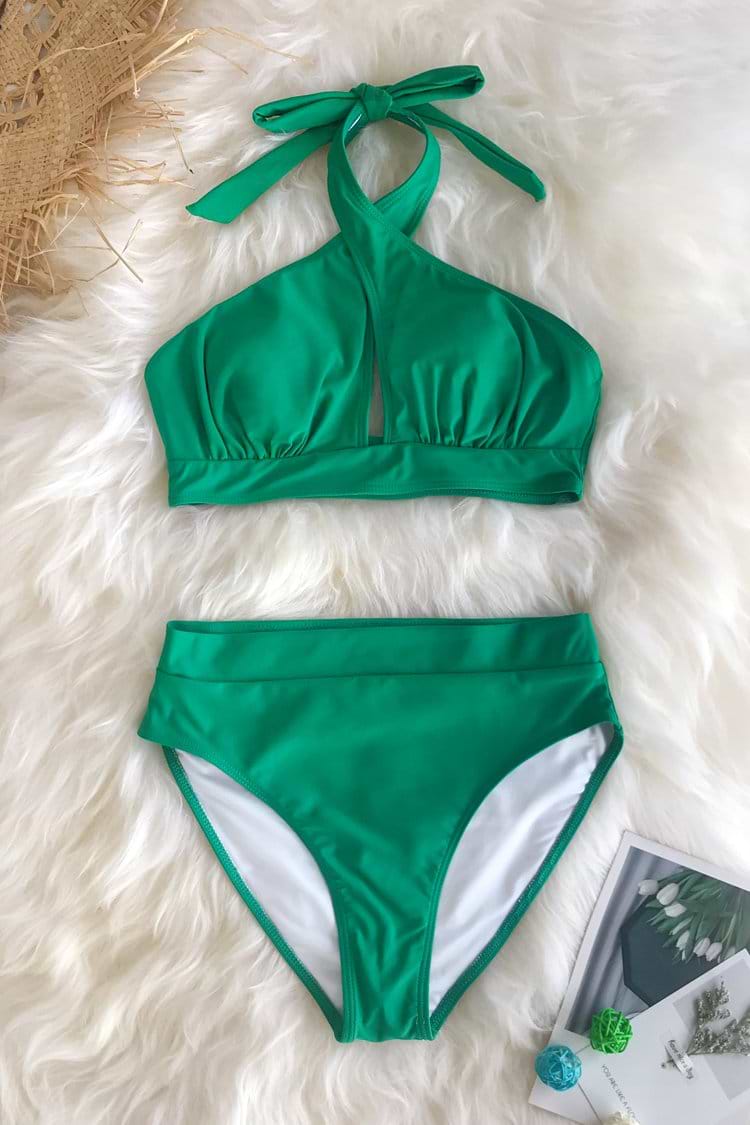 Emerald Green Halter Bikini