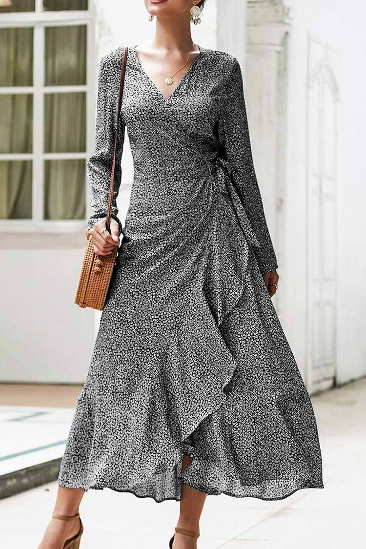 Floral V-Neck Maxi Dress