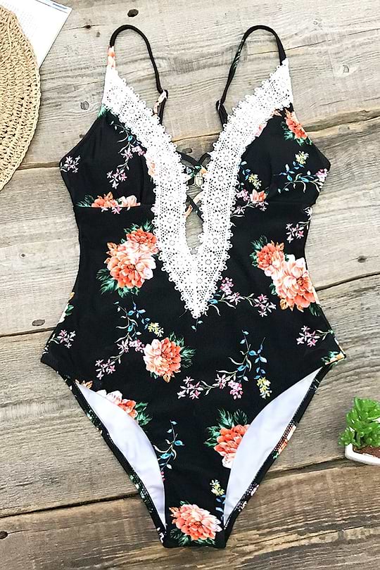 Flirty Floral One-Piece Swimsuit