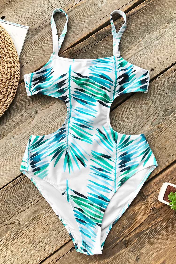 Bamboo Leaves One-Piece Swimsuit