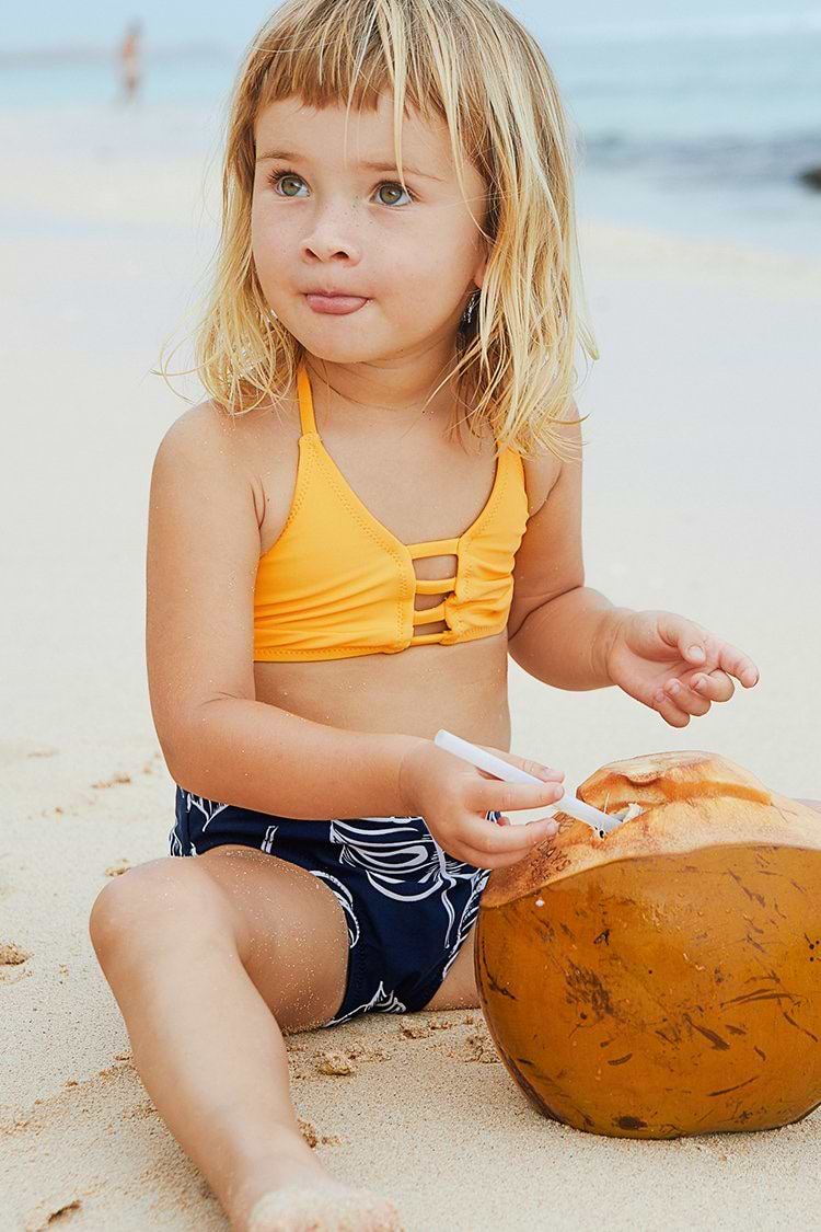 Yellow Halter Bikini for Toddler Girls and Girls