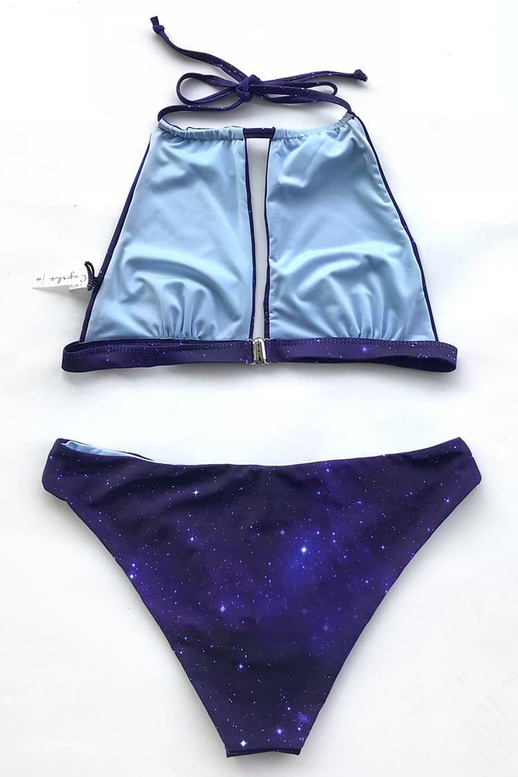 Starry Sky Halter Bikini Set