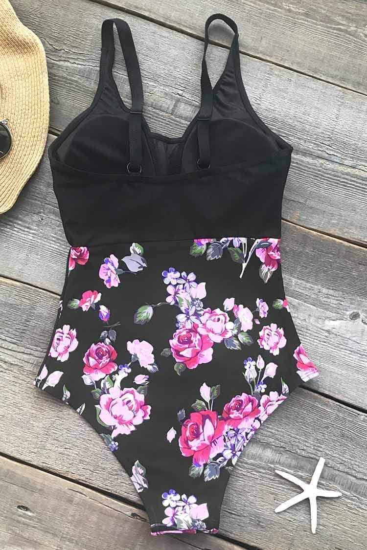 Blooming In The Dream Print One-piece Swimsuit