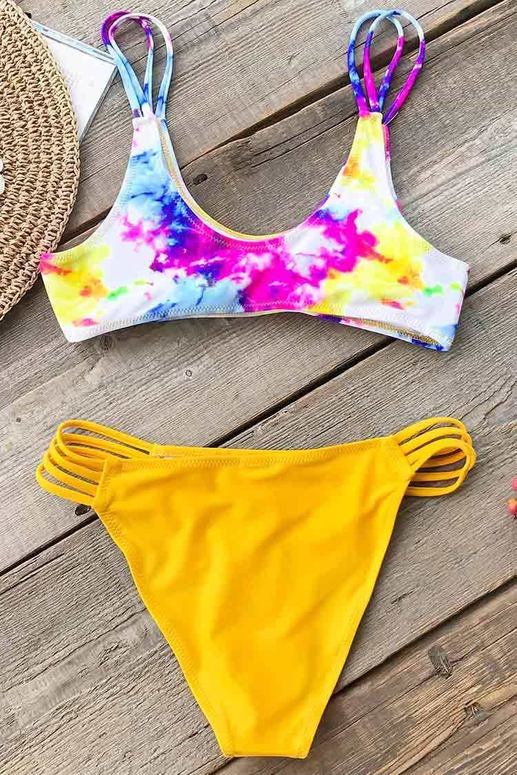 Colourful Tie-dye Bikini