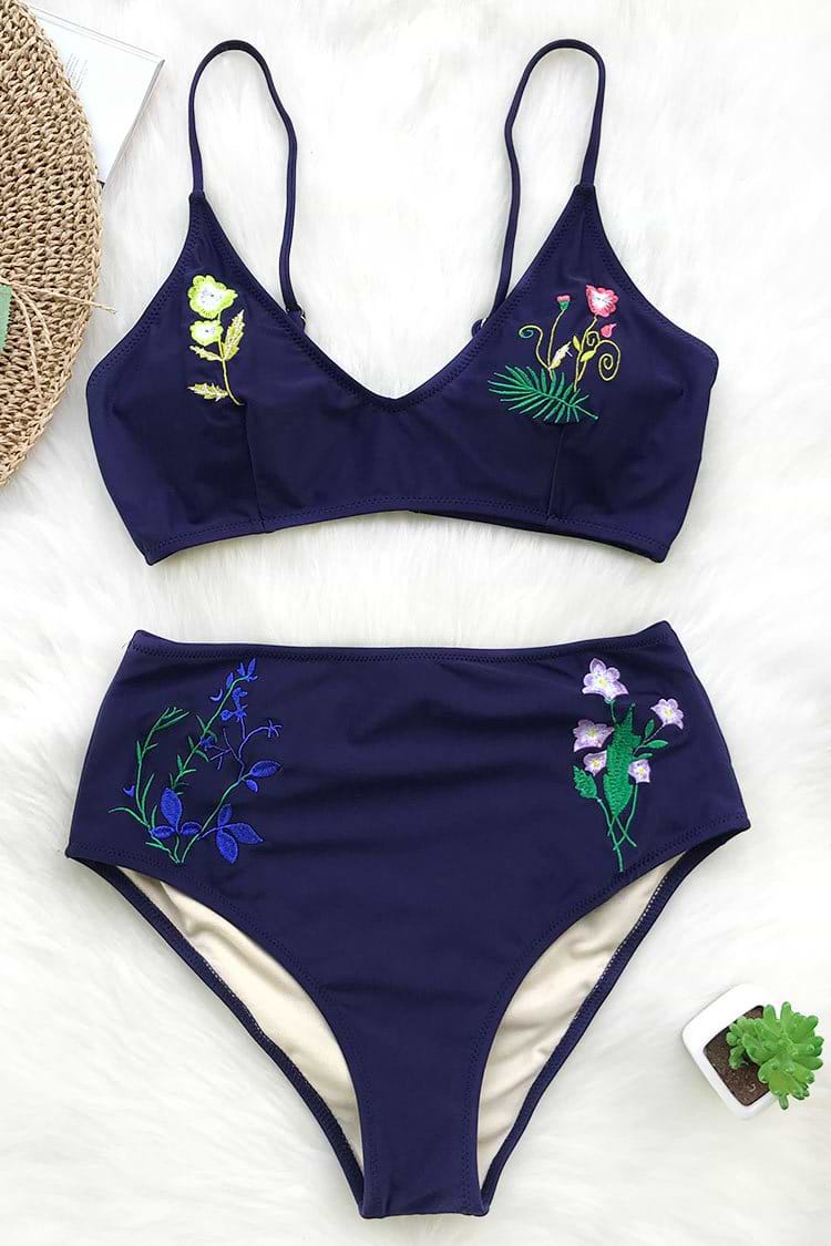 Bound To Wow Embroidery Bikini Set