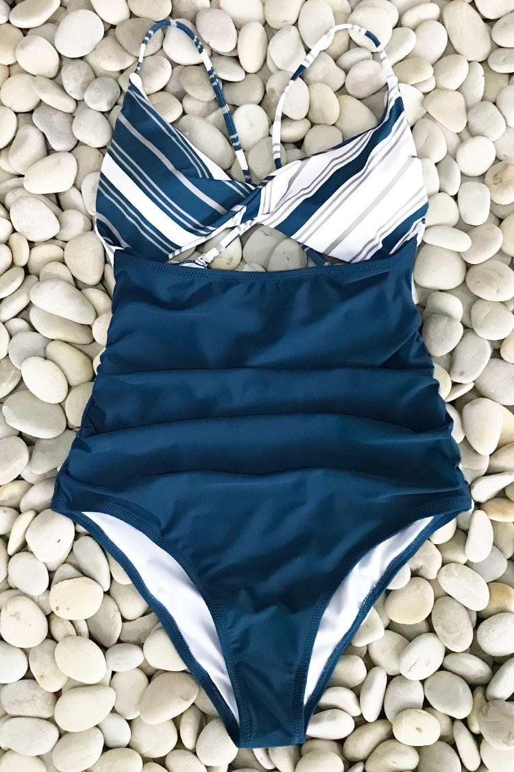 Sparkle In The Sun Cross One-piece Swimsuit
