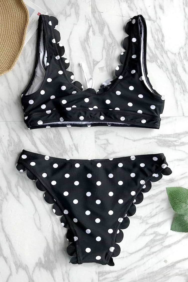 Black And White Polka Dot Bikini