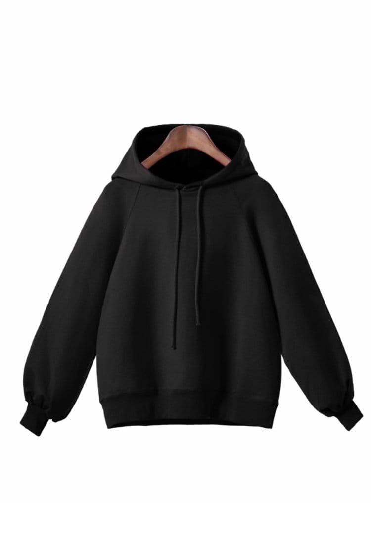 Black Hoodie with Bell Sleeves