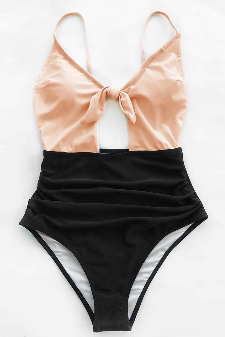 Sweet Honey Bowknot One-piece Swimsuit