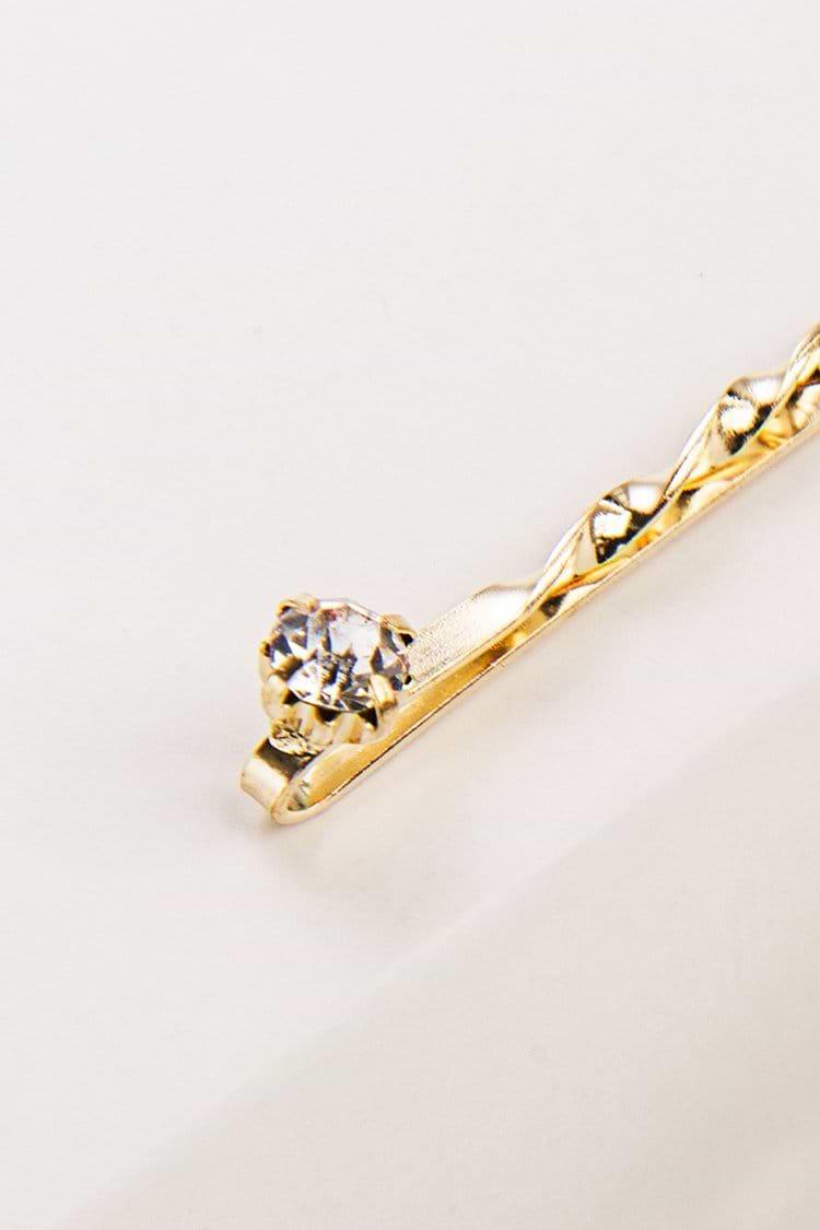 Golden Oval Hair Pin 2pcs