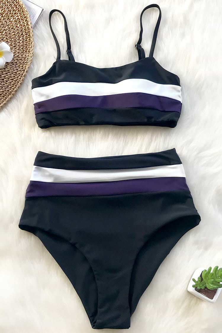 Summer Chocolate High-waisted Bikini Set