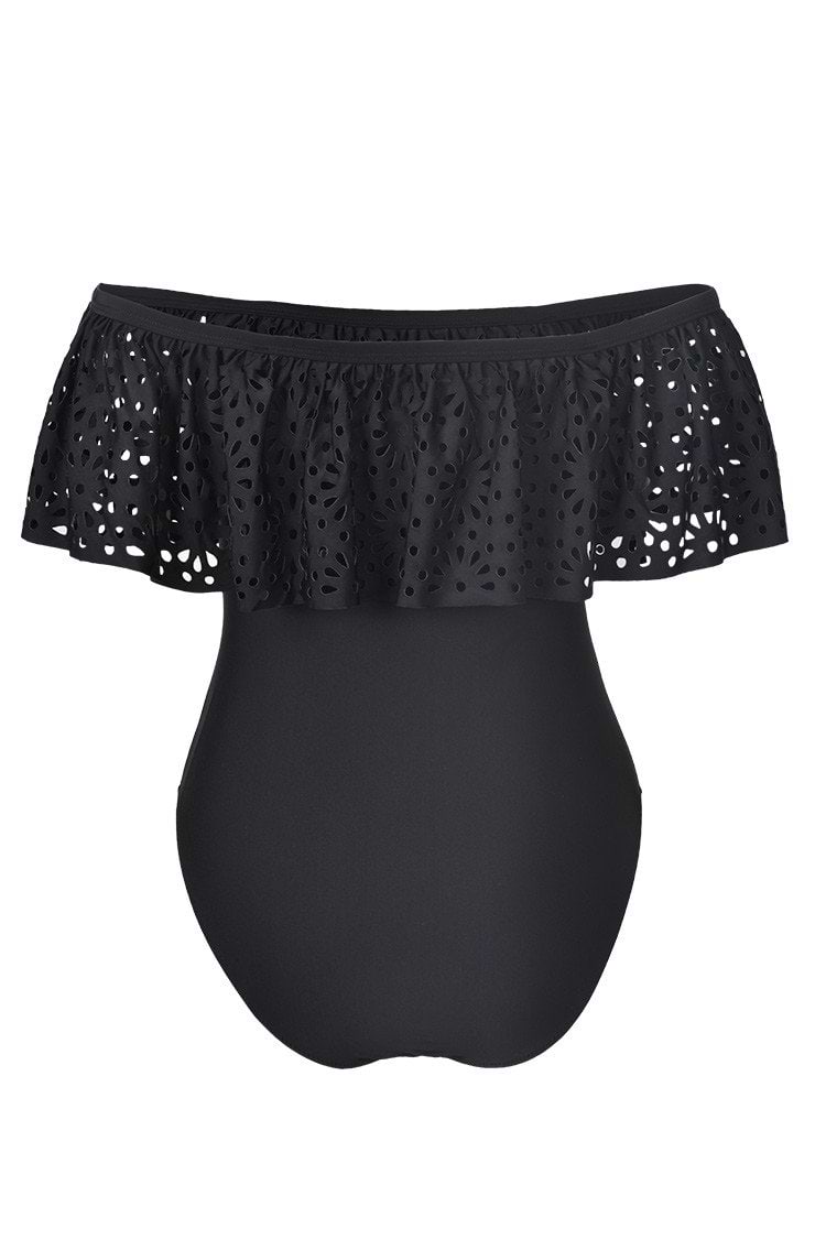 Black Magic Falbala One Piece Swimsuit