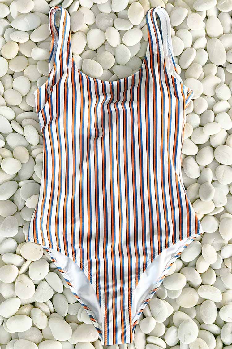 Follow My Heart Stripe One-piece Swimsuit
